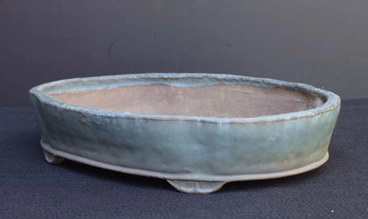 Bonsai Pot Tokoname Shuho Glazed Mokko Width 43.1 cm (16.97 in.) Large