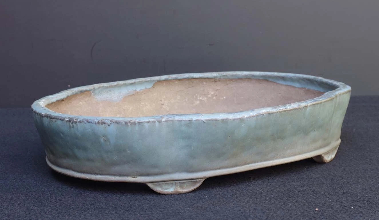Bonsai Pot Tokoname Shuho Glazed Mokko Width 43.1 cm (16.97 in.) Large