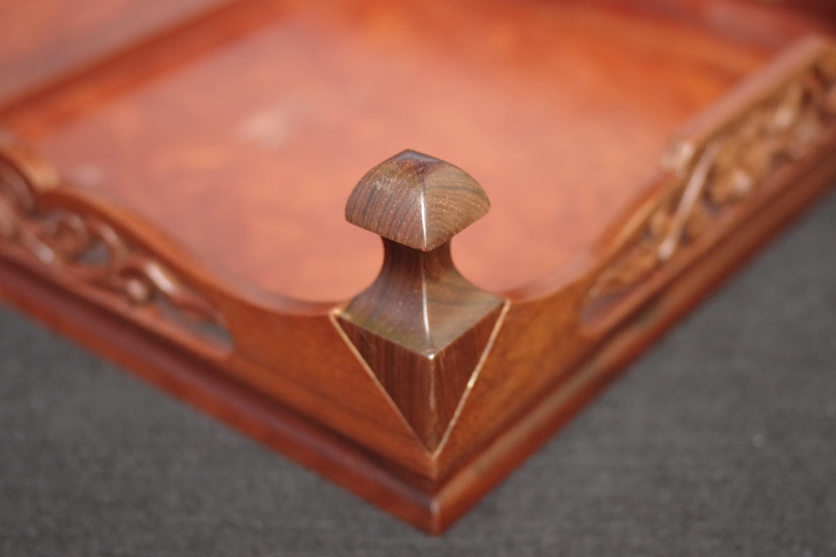 Premium Solid Rosewood Bonsai Table Stand- Ornate Pierced Carving Display Plinth